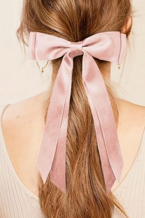 Headwear |   Apricot Pink Double Bow Knot Alligator Hair Clip ACCESSORIES Apricot Pink