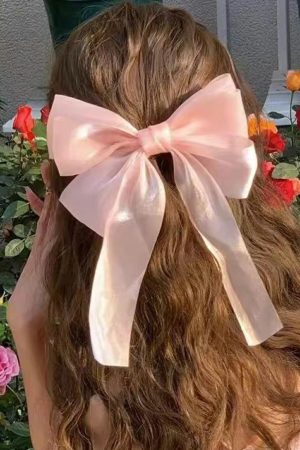 Headwear |   Apricot Pink Gauze Bowknot Hair Clip ACCESSORIES Apricot Pink