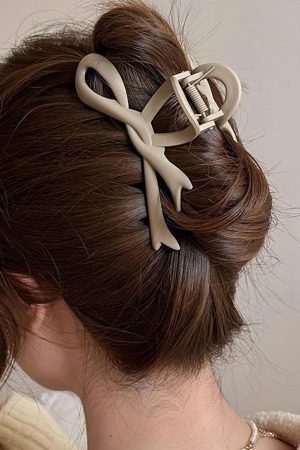 Headwear |   Beige  Bowknot Large Hair Claw Clip ACCESSORIES Beige