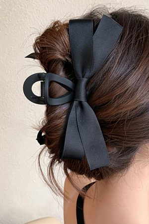 Headwear |   Black Bow Decor Large Hair Claw Clip ACCESSORIES Black