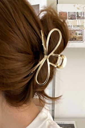 Headwear |   Gold Bowknot Shape Claw Clip ACCESSORIES Gold