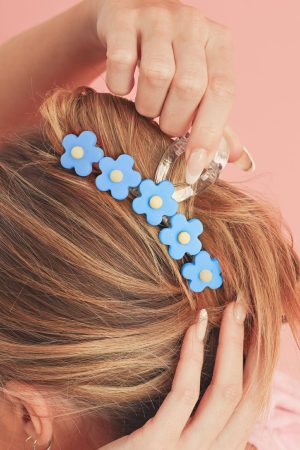 Headwear |   Light Blue Flowers Cute Hair Claw Clip ACCESSORIES Headwear