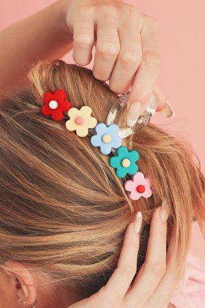 Headwear |   Multicolour Flowers Cute Hair Claw Clip ACCESSORIES Headwear