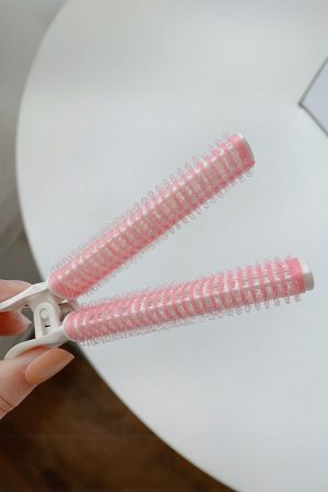 Headwear |   Pink Color Block Plastic Heatless Bouffant Hair Clip ACCESSORIES Headwear