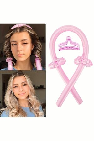 Headwear |   Pink Sponge Heatless Hair Curler Headband ACCESSORIES Headwear