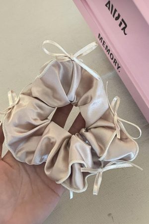 Headwear |   Satin Lace Bowknot Large Hair Scrunchie ACCESSORIES Headwear