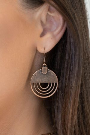 Jewelry |   Brown Vintage Hollow Out Hook Earrings ACCESSORIES Brown