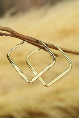 Jewelry |   Gold Minimalist Square Hoop Earrings ACCESSORIES Gold