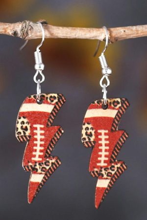 Jewelry |   Multicolour Rugby Leopard Print Lightening Shape Earrings ACCESSORIES Jewelry