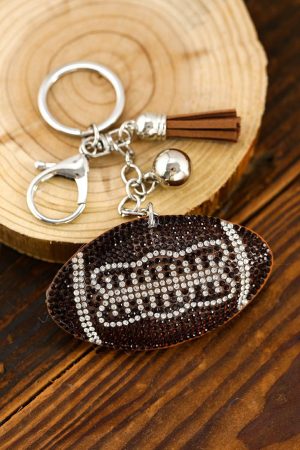 Other Accessories |   Coffee Rhinestoned Ball Pendant Tassel Key Chain ACCESSORIES Coffee