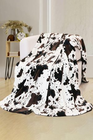 Other Accessories |   Multicolour Cow Spots Plush Blanket 150*200cm ACCESSORIES Multicolour