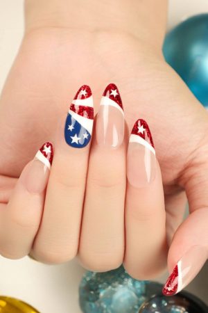 Other Accessories |   Red Independence Day Nails Stickers ACCESSORIES Other Accessories