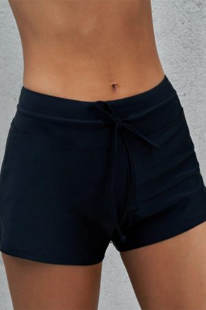 Swim Bottoms |   Black Women Swim Boardshort Swim Bottoms Black