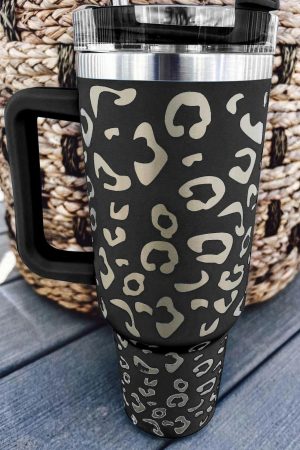 Tumblers |   Black Leopard Spotted 304 Stainless Double Insulated Cup 40oz ACCESSORIES Black