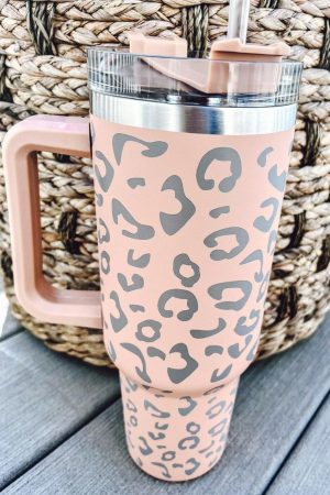 Tumblers |   Pink Leopard Spotted 304 Stainless Double Insulated Cup 40oz ACCESSORIES Pink