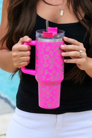 Tumblers |   Rose Leopard Spotted 304 Stainless Double Insulated Cup 40oz ACCESSORIES Rose