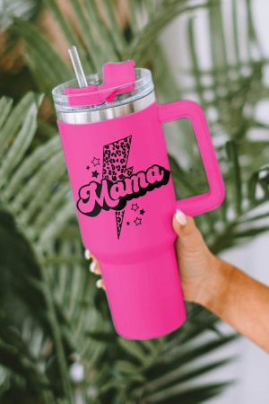 Tumblers |   Rose Mama Leopard Lightning Print Portable Cup with Handle 40oz ACCESSORIES Rose