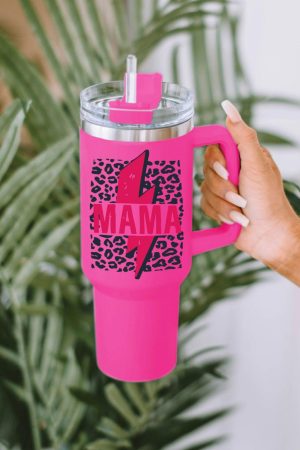 Tumblers |   Rose Mama Lightning Leopard Print Straw Stainless Steel Insulate Cup 40oz ACCESSORIES Rose