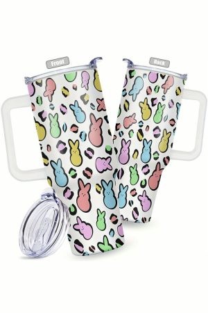 Tumblers |   White Easter Bunny Thermal Cup 40oz ACCESSORIES Tumblers