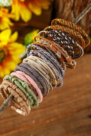 Headwear |   Multicolour 20pcs Boho Knotted Hair Ties ACCESSORIES Headwear