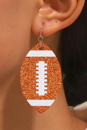 Jewelry |   Grapefruit Orange Sequin Rugby Drop Earrings ACCESSORIES Grapefruit Orange