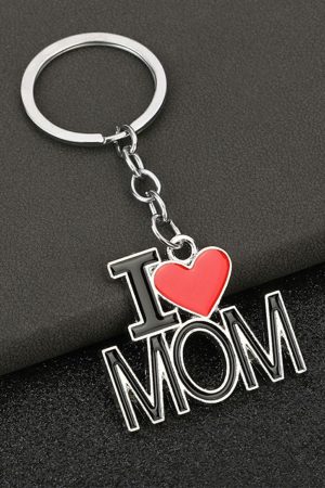 Other Accessories |   Black I LOVE MOM Keychain ACCESSORIES Black